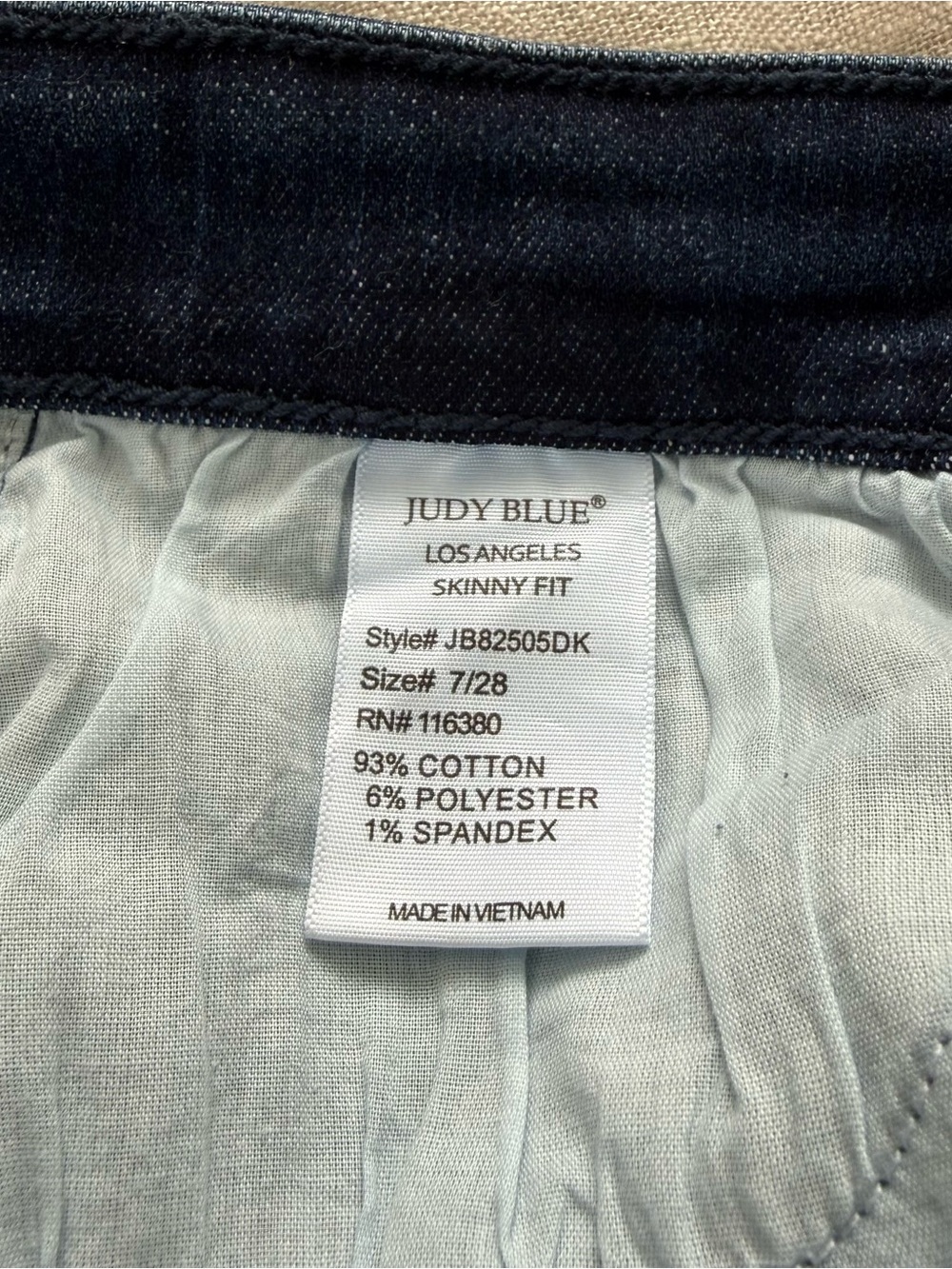 Judy Blue Women's Mid Rise Classic Crinkle Ankle Detail Skinny Jeans Size 7/28 - Picture 8 of 10